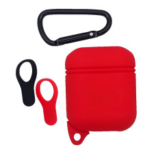 Capa case protetora Cico silicone Para Airpods vermelho
