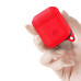 Capa case protetora Cico silicone Para Airpods vermelho