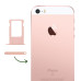 Gaveta bandeja chip compatível com iPhone 5S SE rosa